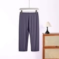 thumbnail image 4 of StSilkitty Pajama Capri Pants for Women Elastic Waist Lounge Sleepwear Capris Lightweight Comfy Sleepwear Cropped Pants, 4 of 6