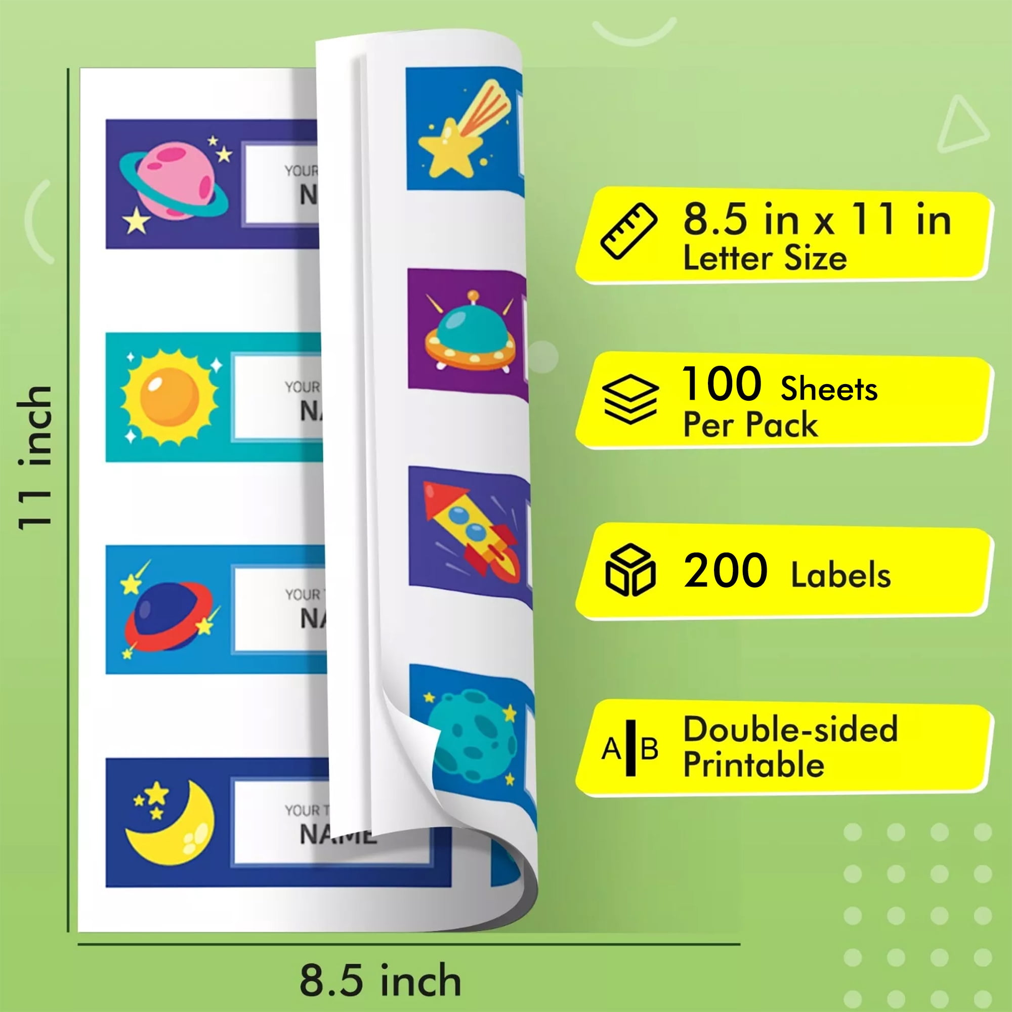 Koala Shipping Labels 8.5 x 11 - 200 Full Sheet Labels, Blank White Matte Permanent Adhesive Double-sided Sticker Paper for Laser Printers