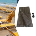 thumbnail image 4 of Chair Replacement Fabric Repair Cloth with Ropes for Beach Patio Chair Black Gray, 4 of 8