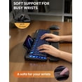 thumbnail image 2 of Wireless Keyboard and Mouse Combo, Backlit Typewriter Keyboard with Round Keys, Magnetic Wrist Rest & Phone Holder, Rechargeable 2.4GHz Set for Mac, Windows, PC – Black, 2 of 9