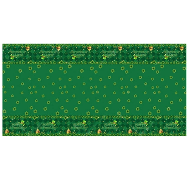 Agiferg Vaisselle de Fête à Carreaux Verts pour la Saint-Patrick Nappe Jetable
