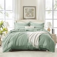thumbnail image 2 of Andency Bed in a Bag Queen Comforter Set with Sheets Sage Green - 7 Pieces Boho Tassel Queen Bedding Sets, All Season Fringe Soft Lightweight Bed Set with Comforter, Sheets, Pillowcases & Shams, 2 of 8