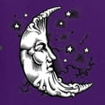 thumbnail image 6 of Wild Bobby Crescent Moon Astrology Puff Print Fashion Unisex Crewneck Sweatshirt, Purple, Large, 6 of 6