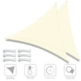 thumbnail image 6 of Yescom 2 Pack 16 Ft 97% UV Block Triangle Sun Shade Sail Canopy Outdoor Patio Garden, 6 of 12