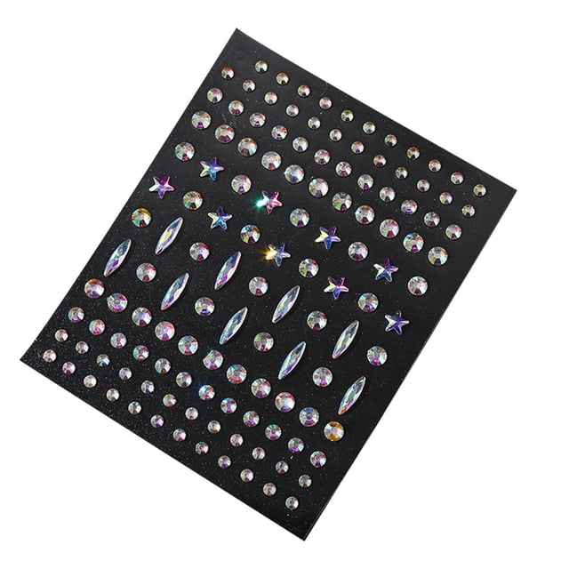 maskred Eye Face Rhinestone Self Adhesive Stickers Makeup DIY Costume Accessory Type 5 1Set