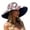 Z113-Coffee, variant on Women's Reversible Printed Sun Bucket Hat, Oversized Wide Brim UV Protection Beach Vacation Hat with Abstract Pattern, Lightweight and Packable