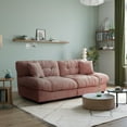 thumbnail image 4 of Sdorens 89" Modern Cloud Sofa,Velvet Couch,3-Seat Sofa for Living Room,Apartment and Small Space,Pink, 4 of 11