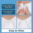 thumbnail image 5 of 6 Pcs Invisible Waist Extender Button,Elastic Extender Buttons,Spring Waistband Adjustment Button,Flexible Collar Neck Extenders,No-Sew Extend Buttons for Dress Shirts Pants Trouser (White), 5 of 7