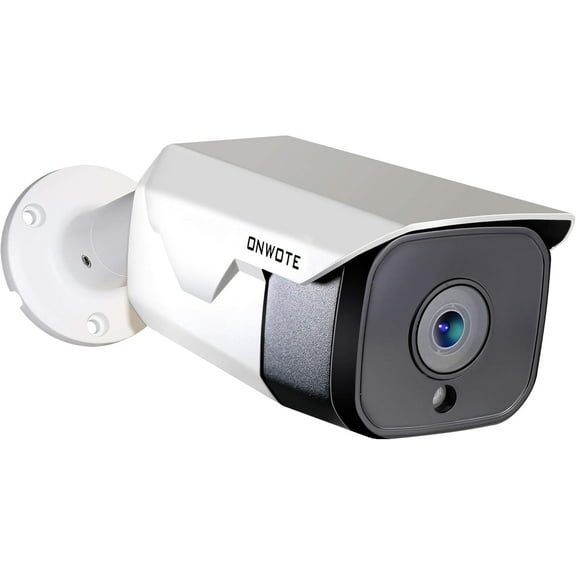 Pre-Owned ONWOTE 5MP PoE IP Security Camera, 100ft IR, Audio, IP66,Motion Detection Camera