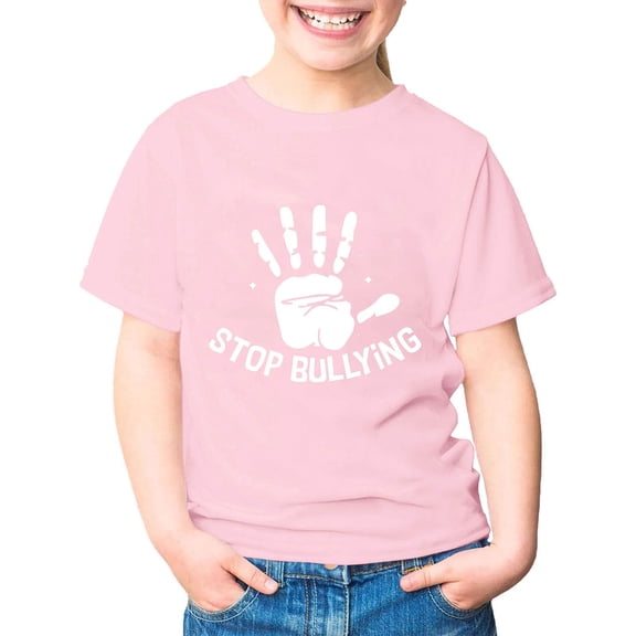 VNKIDY Boys Girls Kids Child TShirts Casual Letter Grapghic Crewneck Tees Short Sleeve Loose Fit Breathable Top For Daily Outdoor Activities Pink 9-10 Years