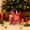 Red E, variant on Clear Plastic Gift Bag with Handle for Christmas Gift Packaging - Transparent Gift Wrap Bag for Candy, Toys, Ornaments - Decorative Bow Embellishment