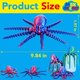 thumbnail image 4 of Figura de pulpo articulada impresa en 3D Maxdecoer azul y morado, 4 of 9