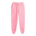 thumbnail image 4 of BRDFRL Women's Sweatpants Petite Length Pockets Pants Casual Workout Athletic Joggers Drawstring Waist Sweat Pants Pink 2XL, 4 of 5