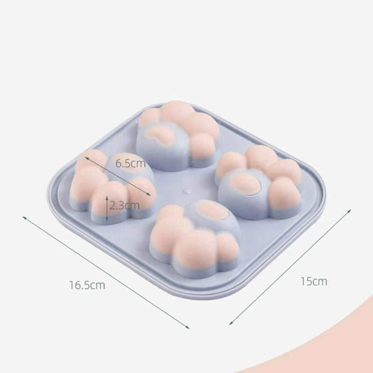 Shengshi Cat Claw Silicone Ice Grid Mold DIY Homemade Freezed Ice Cubes  Pudding Cartoon Cute Home Ice Box Shrimp Red 