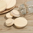 thumbnail image 4 of XKHHLH Bamboo Lids for Glass Cups, Reusable Wooden Storage Lids with Labels & Silicone Seal for Yogurt Glass Jars, Regular Mouth Lids for Ball/Mason Jars, 4 of 8