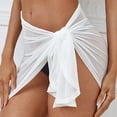thumbnail image 3 of Skymirror Women Mesh Yarn Cover-up Skirt Thin See-through Sunscreen Swimsuit Cover-up Beach Bikini Wrap Sheer Short Skirt, 3 of 8
