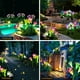 thumbnail image 2 of Lámpara solar Laklulu para jardín al aire libre, 3 piezas de luz solar con forma de lirio, lámpara solar con flores artificiales (rosa, violeta y blanco), 2 of 5