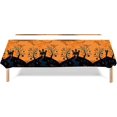 thumbnail image 2 of Mantel Desechable de Halloween KEWITY plástico impermeable 130x220cm Calabazas moradas, 2 of 5