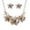 white, variant on QIQUWOHUL Gardenia Painting Oil Clavicle Chain Rhinestone Short Necklace Earring Set Flower Drop Oil Set Chain