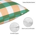 thumbnail image 5 of YFYANG Square Decorative Throw Pillow Case (Without Pillow Insert), Green Striped Plaid Bedroom Sofa Car Cushion Cover, 18"x18", 5 of 9