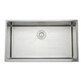 thumbnail image 3 of Wells Sinkware CSU3319-9-AP 33 in. Handcrafted 16 Gauge Apron Front Farmhouse Single Bowl Stainless Steel Kitchen Sink, 3 of 5