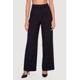 thumbnail image 3 of Women's Solid High Waisted Wide Leg Dress Pants with Belt, 3 of 4