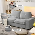 thumbnail image 3 of 88.58" Modern loveseat Sofas Living Room,Couches Love Seat with Wood Frame for Bedroom, Office, Apartment, Dorm, Studio /Easy, Tool-Free Assembly（Light Grey）, 3 of 6