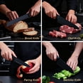 thumbnail image 5 of Kitchen Knife Set with Block - 15 Pieces Knife Sets with Built-in Sharpener, Dishwasher Safe, Stainless Steel Blades Kitchen Knives, 5 of 6
