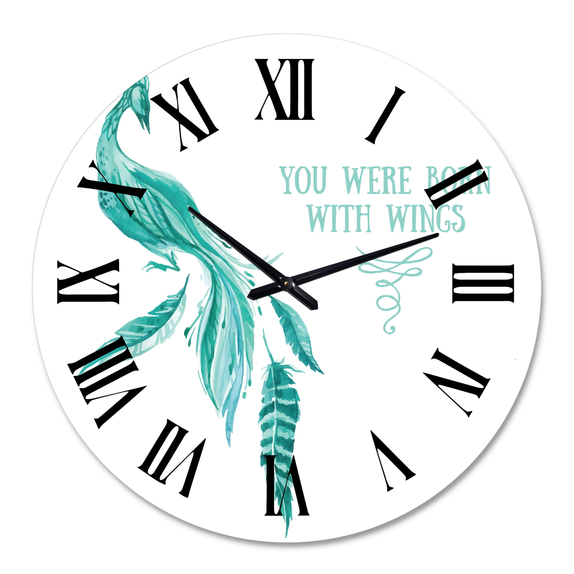 Designart 1 in Quartz Bohemian Wall Clock