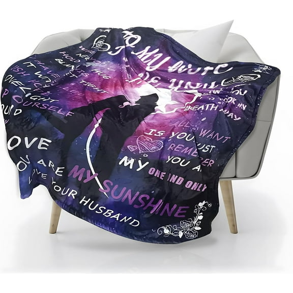 Blanket for Her from Daughter Son, Blankets for Wife Love Mom Throw Blanket 50"X 60"