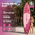 thumbnail image 2 of SOLAVERO 10'6" Inflatable Stand Up Paddle Board, Ultra-Light SUP Board with Accessories, Anti-Slip EVA Deck for Adults, 2 of 8