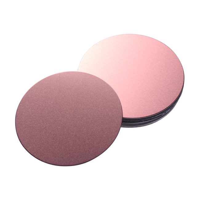 10 kits de montaje de placas metálicas adhesivas, parches magnéticos, soportes magnéticos para vehículos (rosa/diámetro: 4 cm)