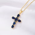 thumbnail image 6 of Copper Cross Necklace with Micro-Zirconia &ndash; Collarbone Accessory, 6 of 9
