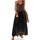 thumbnail image 1 of Elegante diseño art déco vintage en negro con dorado brillante Vestido sin mangas Vestidos largos para mujer, 1 of 7