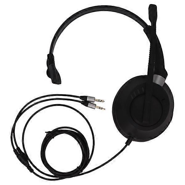 3.5mm Communication Headset ENC Noise Canceling Corded Mono Headphones with HD Microphone for PC