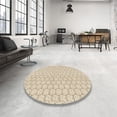 thumbnail image 3 of Ahgly Company Indoor Round Patterned Moccasin Beige Area Rugs, 7' Round, 3 of 6