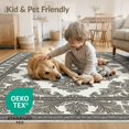 thumbnail image 4 of ODIKA Dining Ornate Table Intentional Print Fragments Wool Neutral Easy Care Kids Safe for Small Living Room, Playroom, Bedroom, 4 of 7