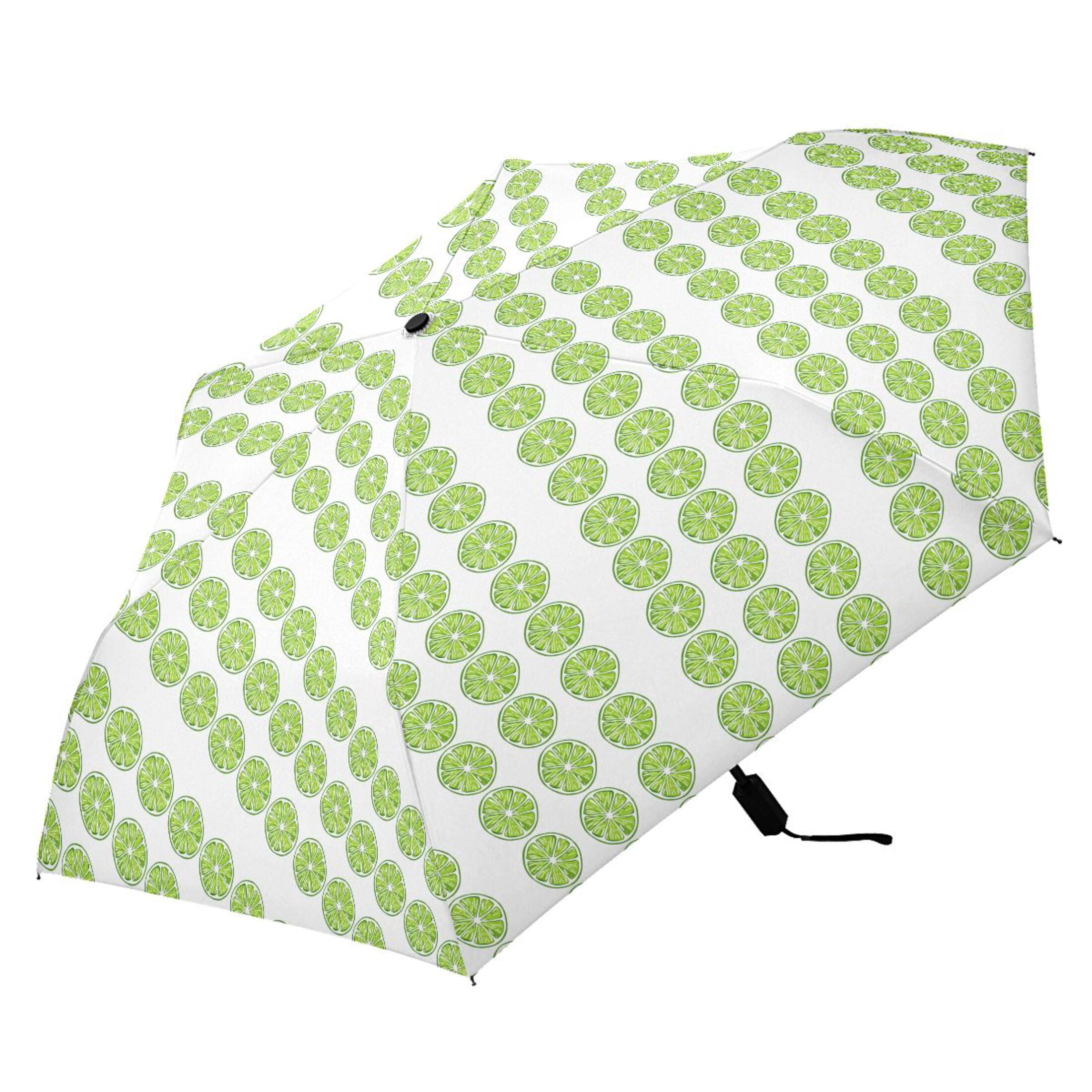Lemon Slice Compact Sun Umbrella Windproof Travel Umbrellas for Rain Strong Portable UV Protection