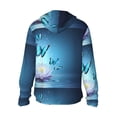 thumbnail image 2 of Picia Butterflies And Waterlily In Water Women's Men's UPF 50+ Sun Protection Hoodie Shirt Long Sleeve SPF Fishing Outdoor UV Hiking Lightweight Shirts-Small, 2 of 9