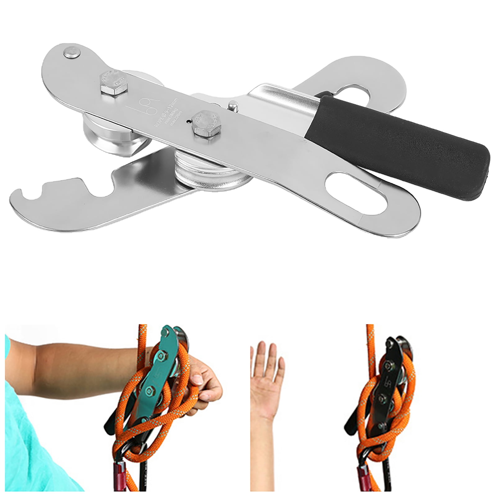 Climbing Downhill Device, Self Locking Wear Resistance Descent Control Device Aluminum  Alloy  For Outdoor Climbing