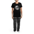 thumbnail image 4 of CafePress - Peacebw Pajamas - Women's Short Sleeve Print T-Shirt and Pants Dark Cotton Pajama Set, 4 of 7