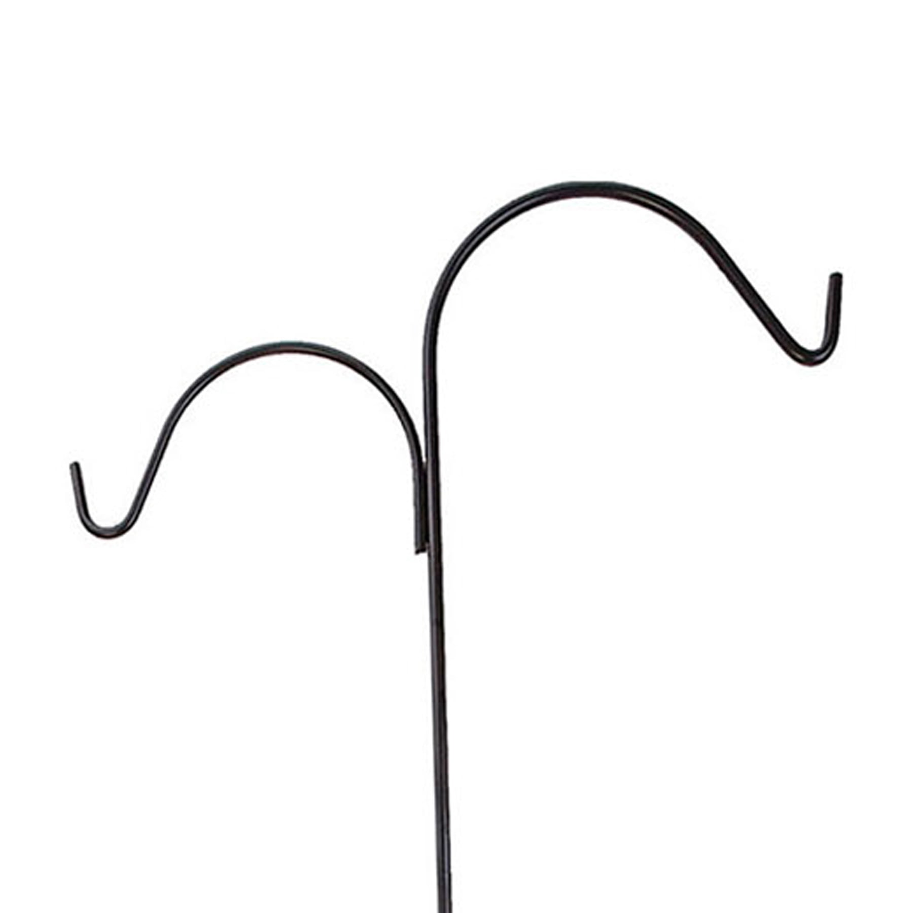 Expert Gardener 84" Black Double Offset Metal Shepherd Hook