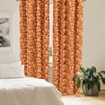 thumbnail image 2 of Ambesonne Warm Tone Window Curtains, Triangles and Squares Art, Each 28" W x 95" L, Paprika and Burnt Orange, 2 of 4