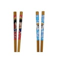 thumbnail image 2 of One Piece Anime Manga Luffy Straw Hat Pirates 2 Pairs Reusable Bamboo 8.85in Chopsticks Gift Set for Ramen Kitchen Utensil, 2 of 6