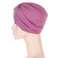 thumbnail image 3 of Awdenio Beanies Hats Women Solid Rhinestone India Muslim Ruffle Chemo Hat Wraps Turbans Beanie Cap Headwraps, 3 of 5