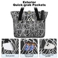 thumbnail image 2 of Tote Bag for Women - Halloween White Spider Web Pattern Shoulder Bag - Large Utility Work Duffle Bag with Zipper Handbag for Travel, Work, Sprots, 2 of 5