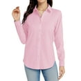 thumbnail image 4 of Womens Summer Tops Shirt Go with Leggings Thermal V Neck Tops for Women Soft Tech Fitted Long Sleeve Top Yoga Workout Top Scrub Jacket Thumb Holes Peach Blouses for on Clearance Pink 7XL, 4 of 6