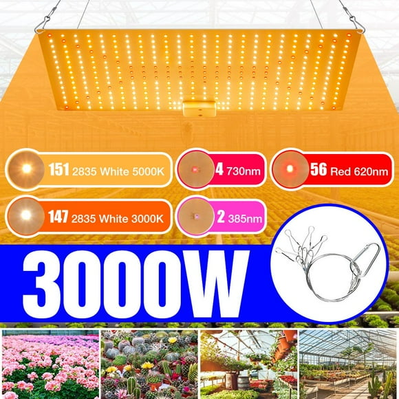 JUNWELL LED Grow Light Full Spectrum 2000W/3000W Plant Growth Light for Indoor Veg Bloom