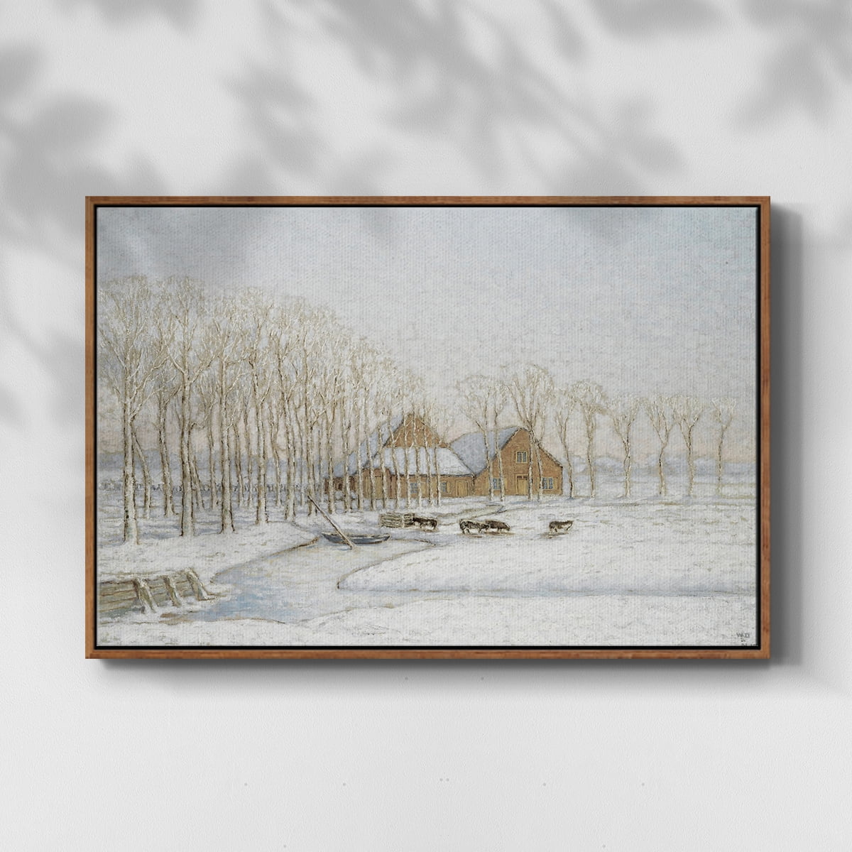 Vintage Landscape-CCLXXVII By Wexford Home Framed in Walnut Wood Gallery Wrapped Canvas 17 in. x 25 in.