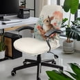 thumbnail image 2 of Renewold Office Chair Cover Stretch Desk Chair Cover with Elastic Bottom Removable Office Computer Chair Protector for Easter Home Decoration, Retro Easter Bunny Floral Beige, S, 2 of 7